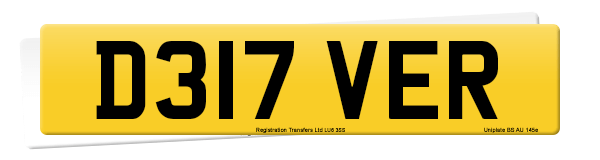 Registration number D317 VER